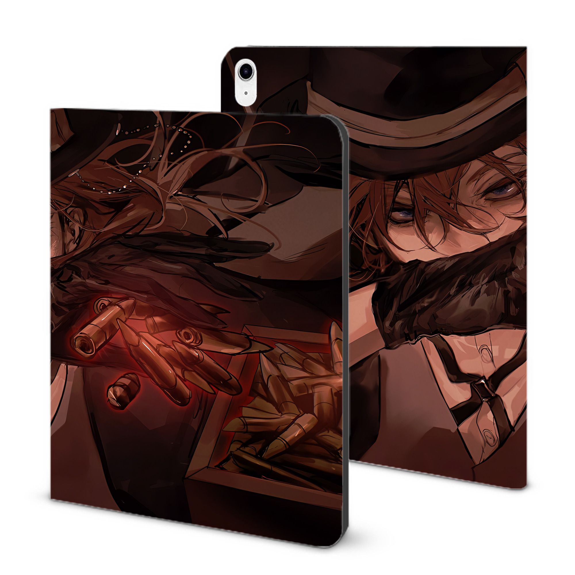 （画像用） 文豪ストレイドッグス Bungo Stray Dogs IPad ケース ブック型 PUレザー TPU 耐衝撃 軽量 薄型 ペン収納なし 全面保護 IPad 各モデル対応